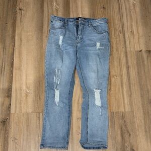 Fashion Nova Distressed Blue Jeans